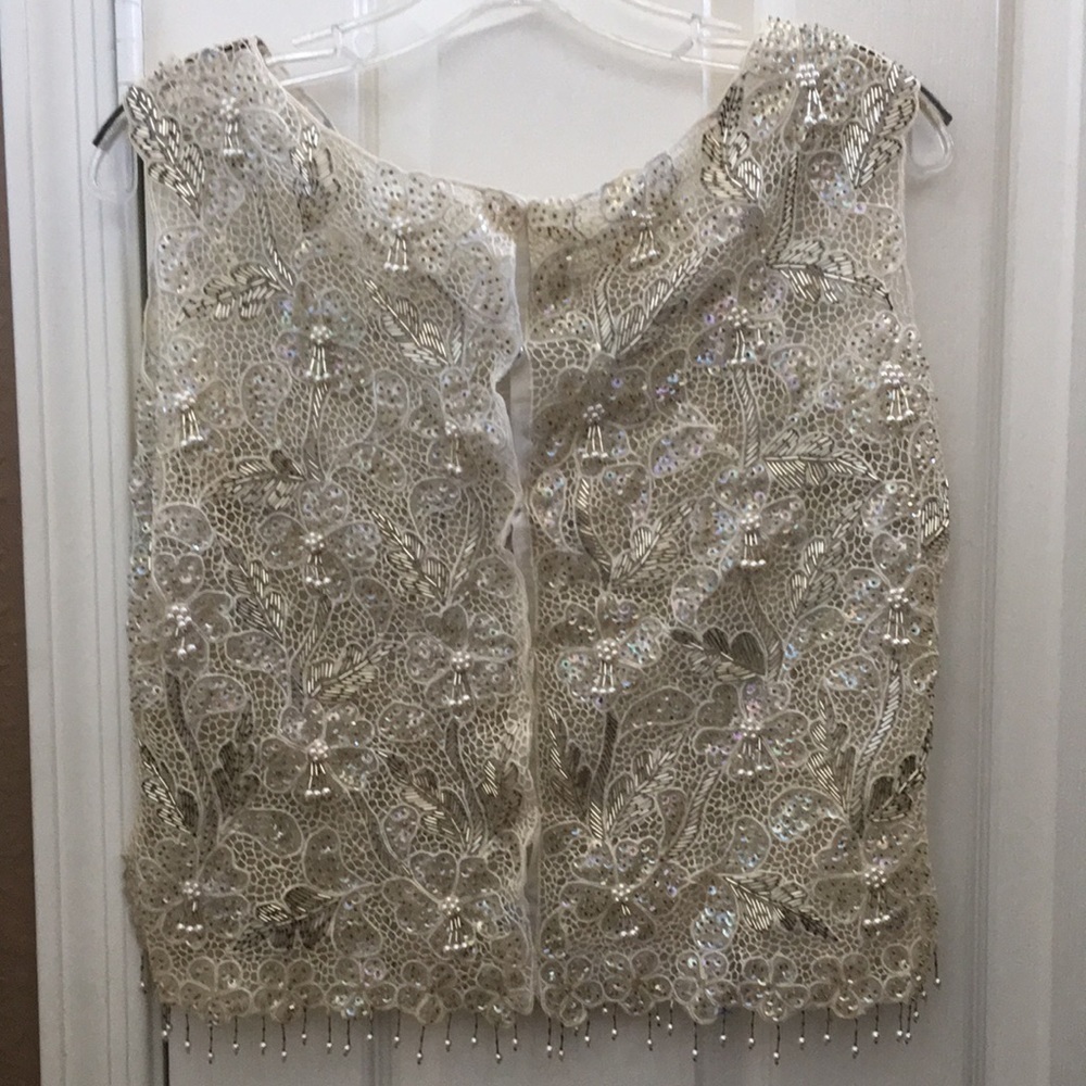FINAL MARKDOWN LADIES’ Beaded, Sequined, Open-work Vest (Bust 38-1/2”)